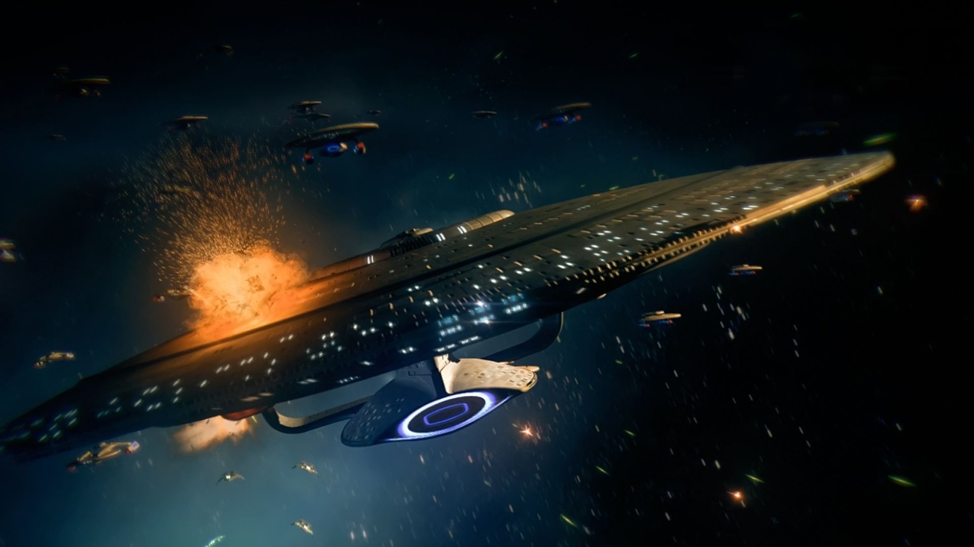 Astronave Star Trek battaglia spaziale, 1920x1080 1080p, PC Desktop