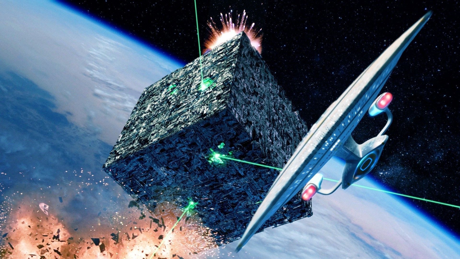 Cubo Borg astronave Star Trek, 1920x1080 Full HD, PC