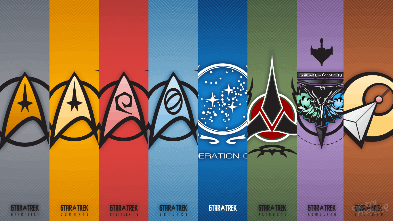 Loghi fazioni Star Trek colorati, 1366x768 720p, iMac