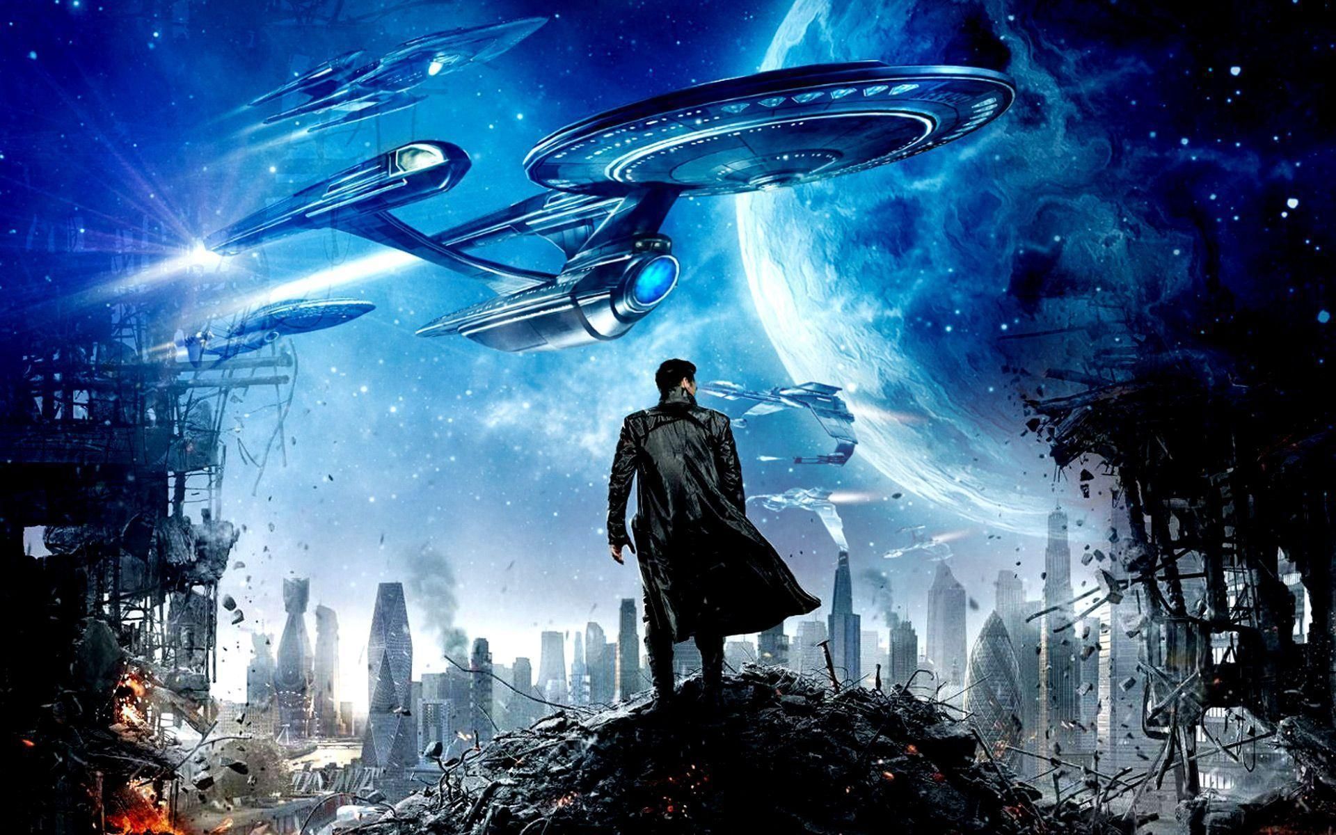 Astronave Enterprise Star Trek città, 1920x1200 Full HD+, iMac
