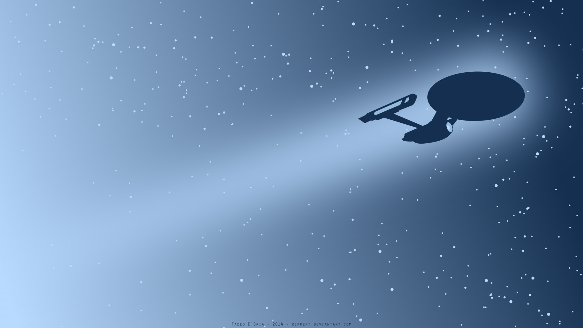 Astronave Enterprise nello spazio, 1920x1080 Full HD, Laptop