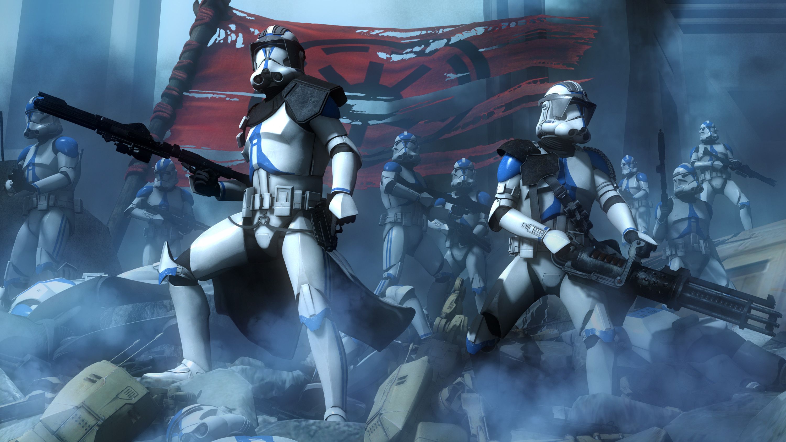 Cloni Star Wars in battaglia, 3000x1688 WQXGA, Desktop