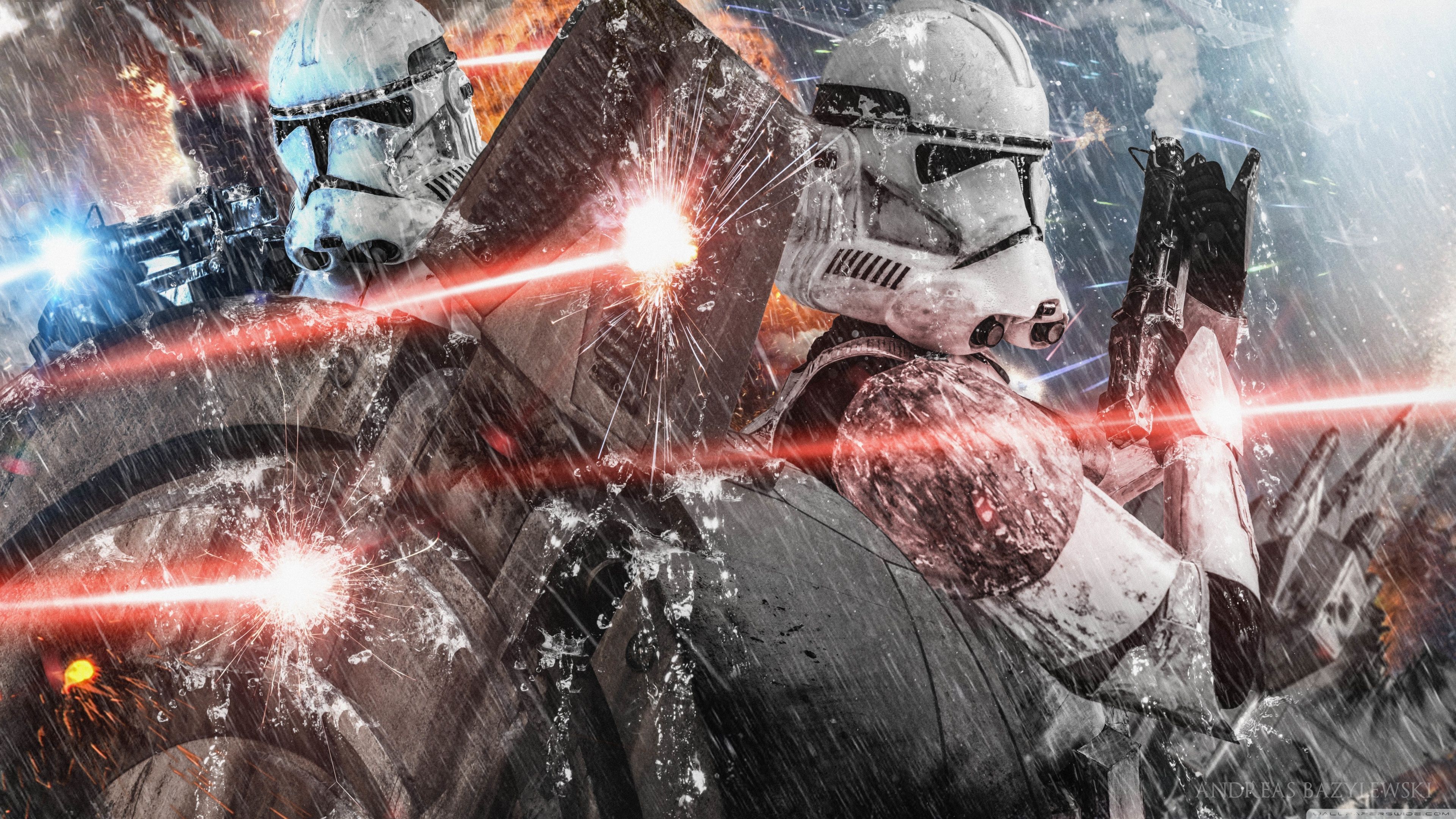 Cloni Star Wars battaglia, 3840x2160 4K Ultra HD, Monitor 4K