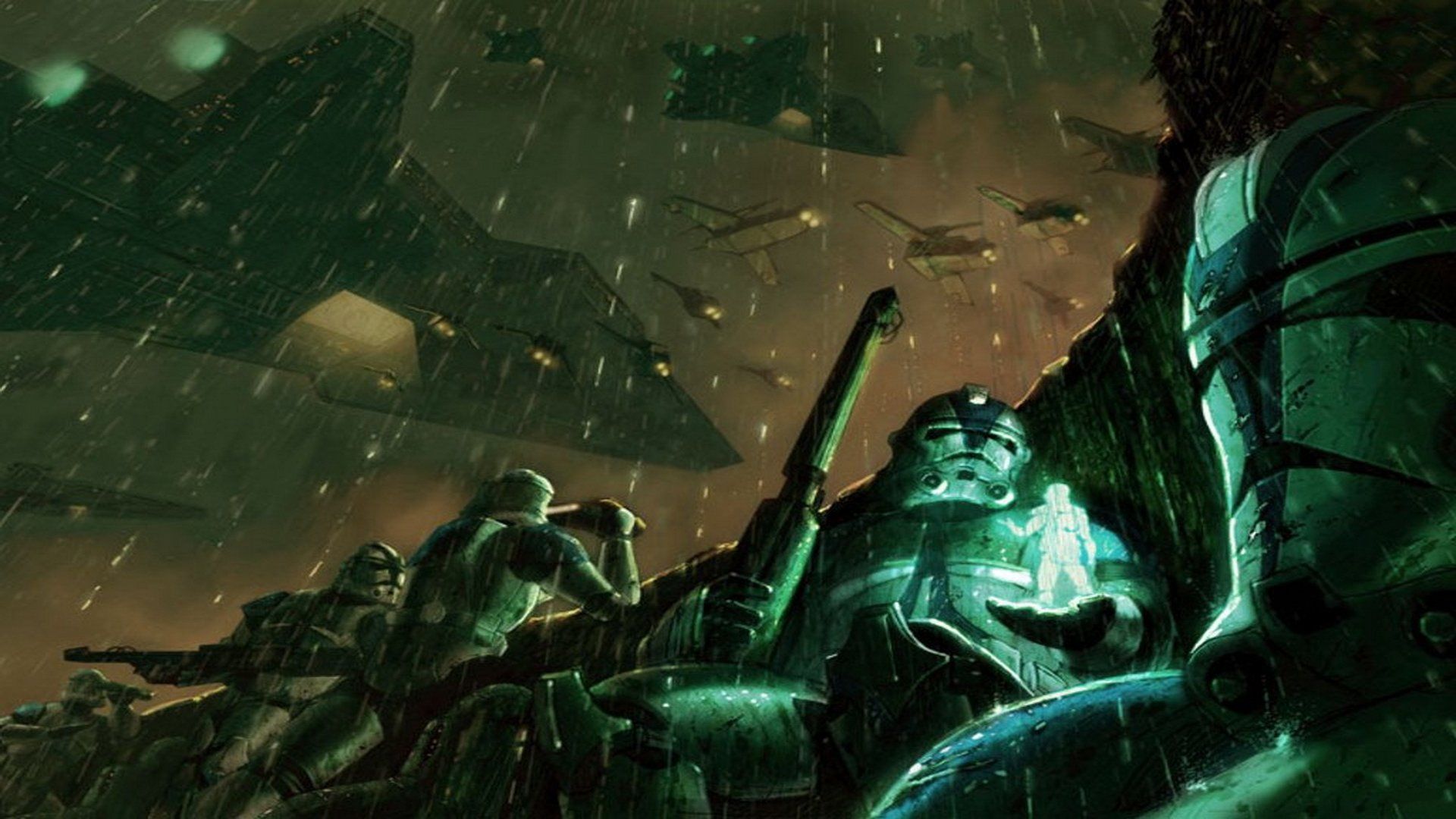Cloni Star Wars battaglia notturna, 1920x1080 Full HD 1080p, Desktop