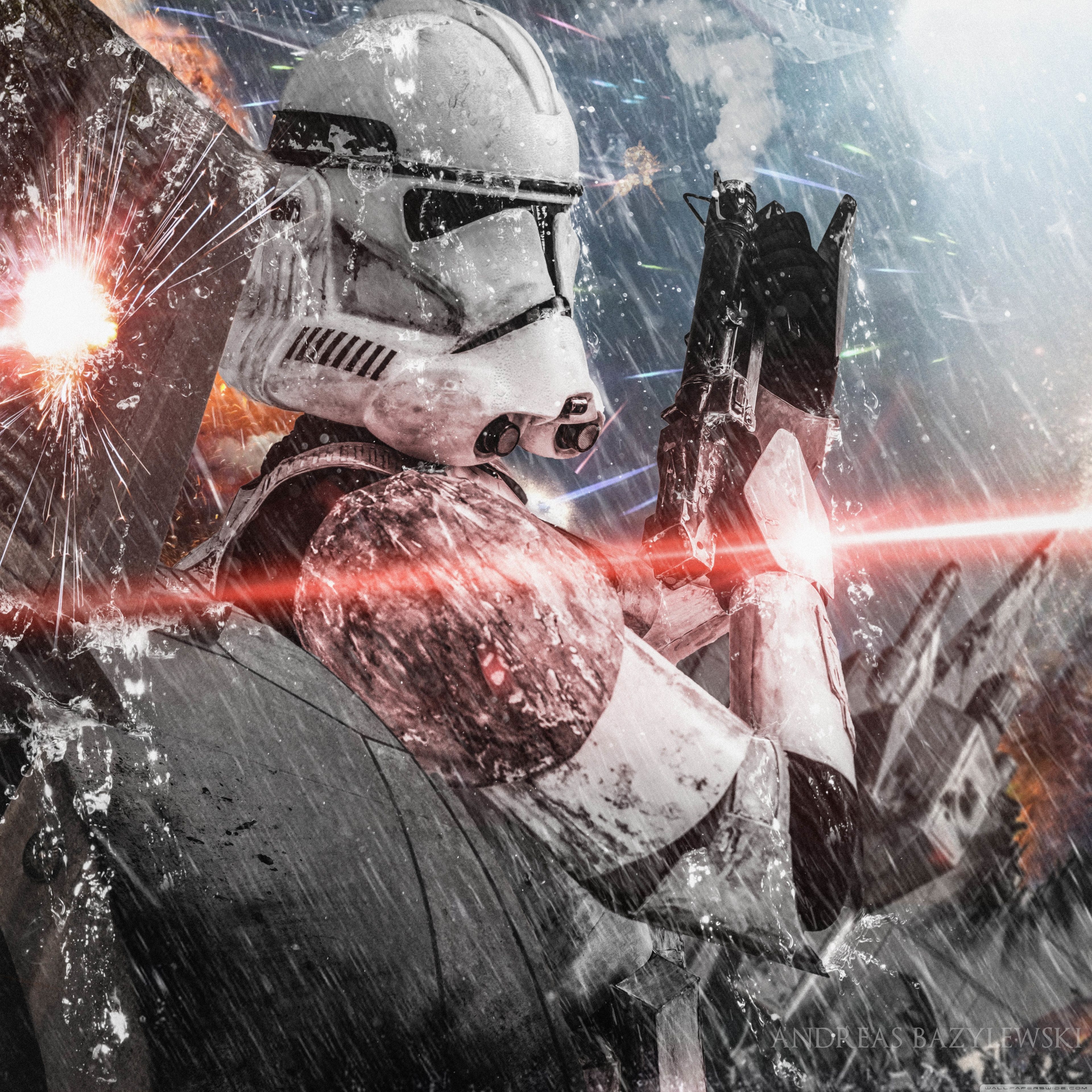 Clone Trooper Star Wars combattimento, 3840x3840 Ultra HD, 4K TV