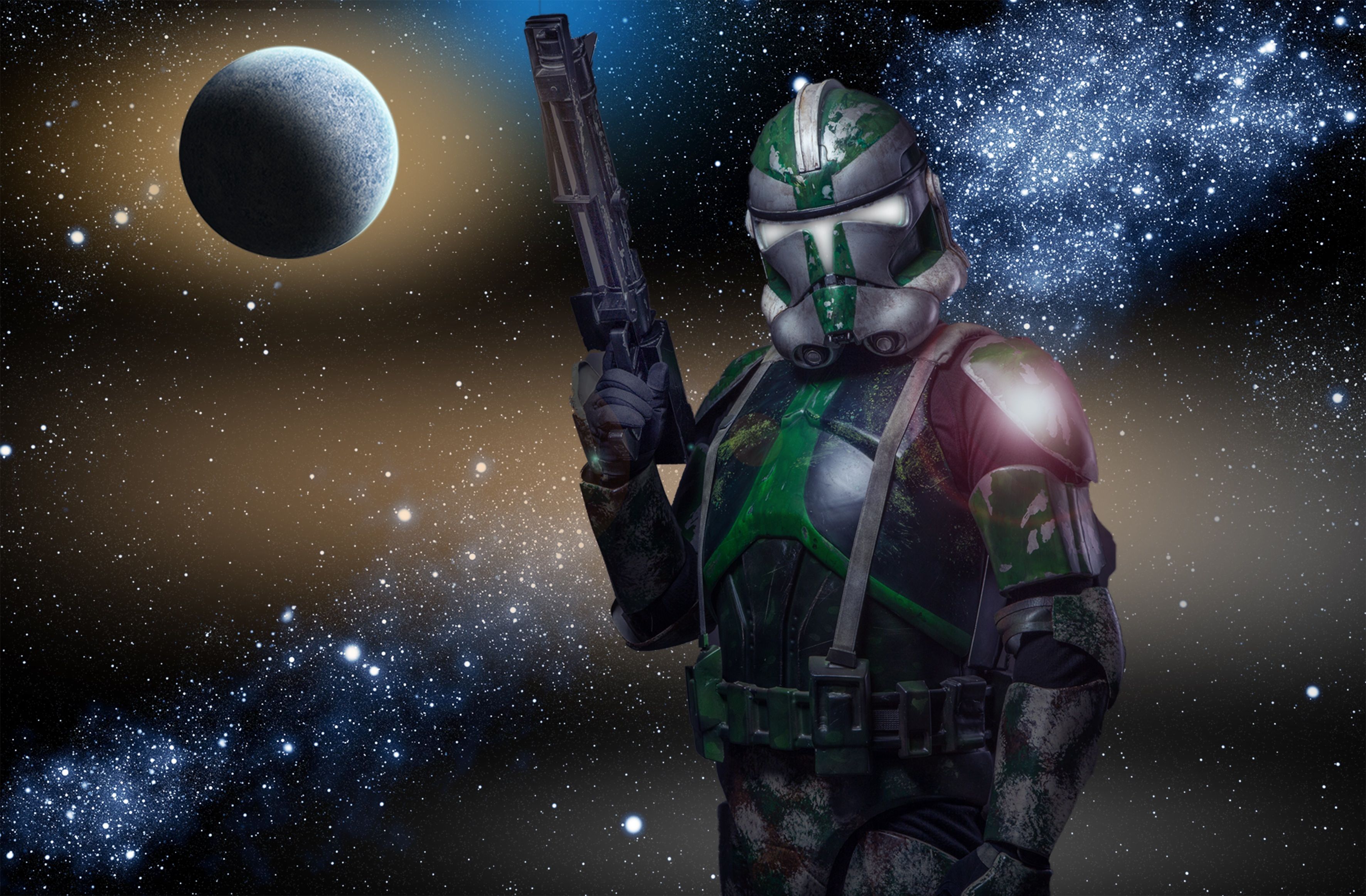 Clone Trooper spazio stellato, 3543x2325 WQXGA, Desktop