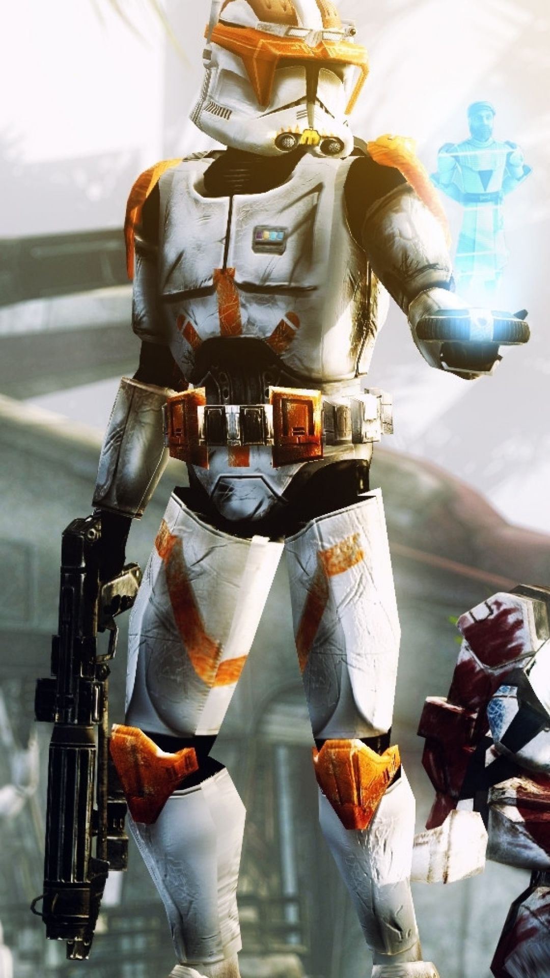 Clone trooper con ologramma, 1080x1920 Full HD Verticale, Smartphone