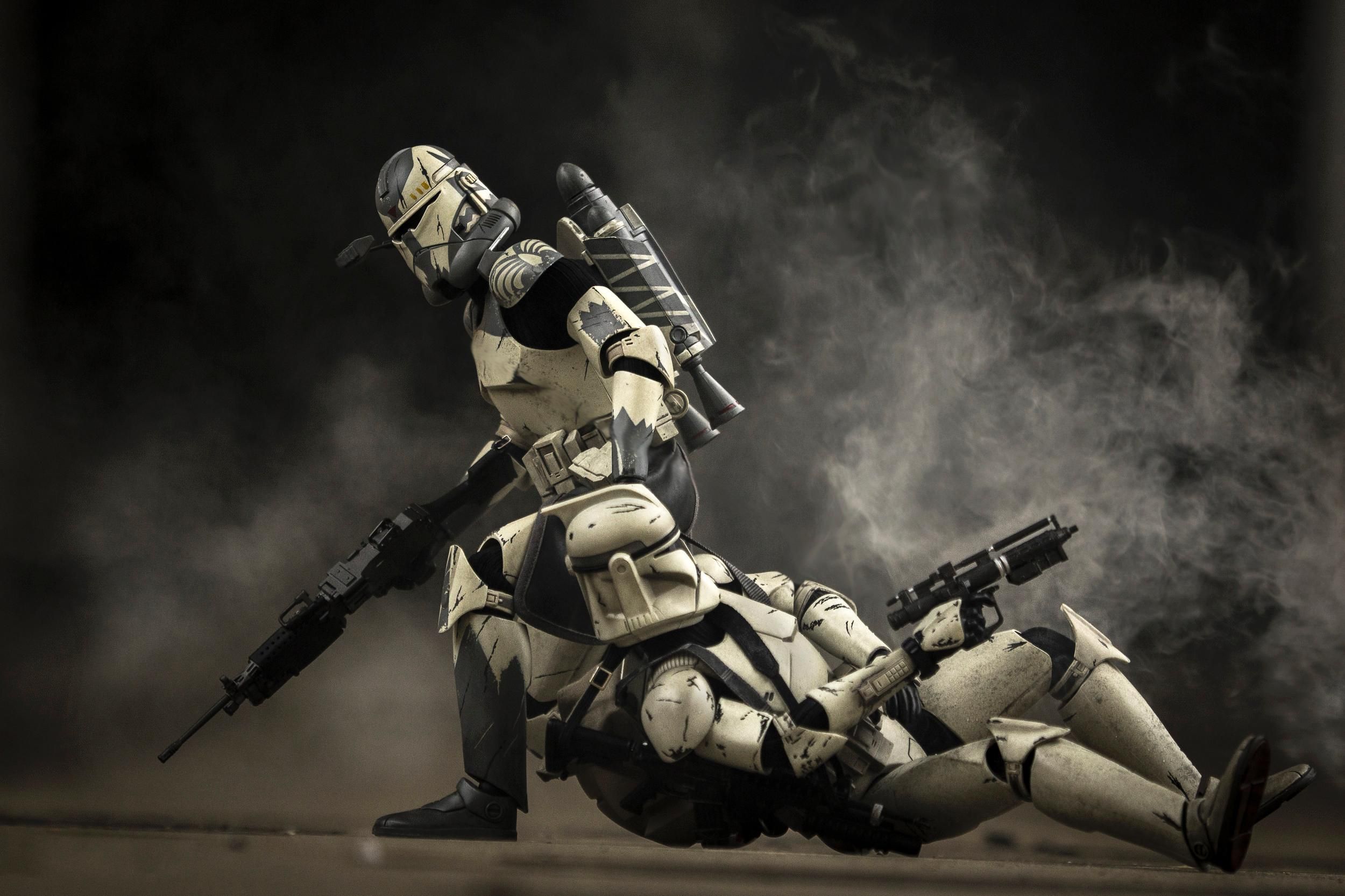 Cloni soldati Star Wars combattimento, 2500x1666 2K, Desktop