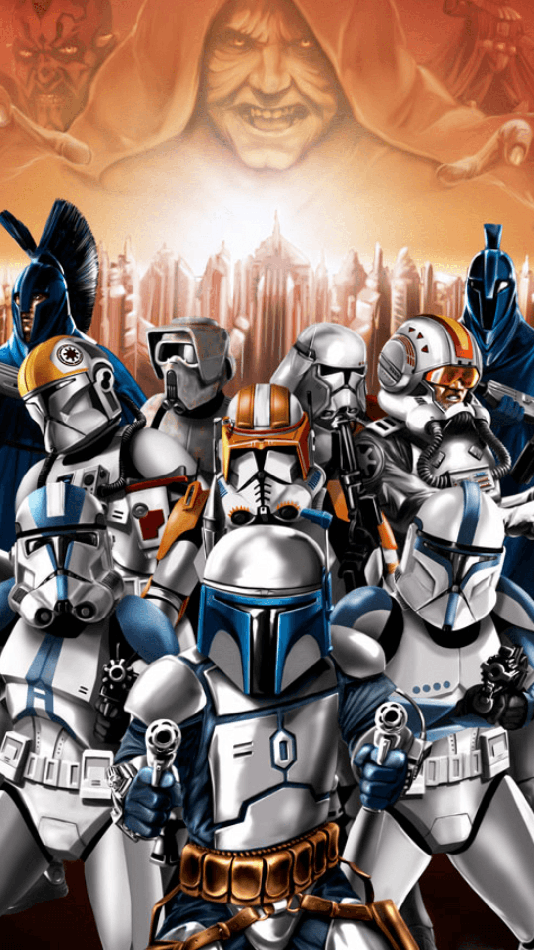 Cloni Star Wars con Jango Fett, 1080x1920 Full HD Verticale, Samsung Galaxy
