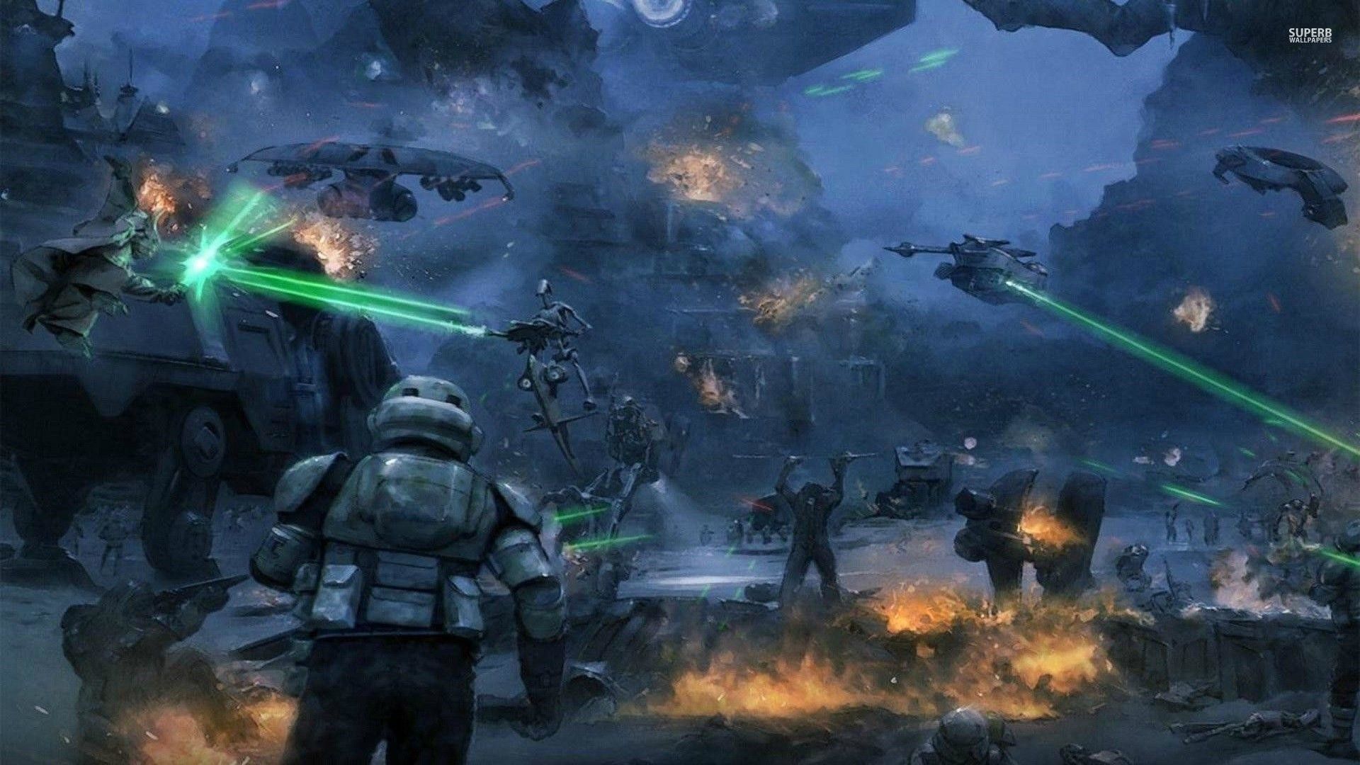 Cloni Star Wars battaglia, 1920x1080 1080p, Laptop