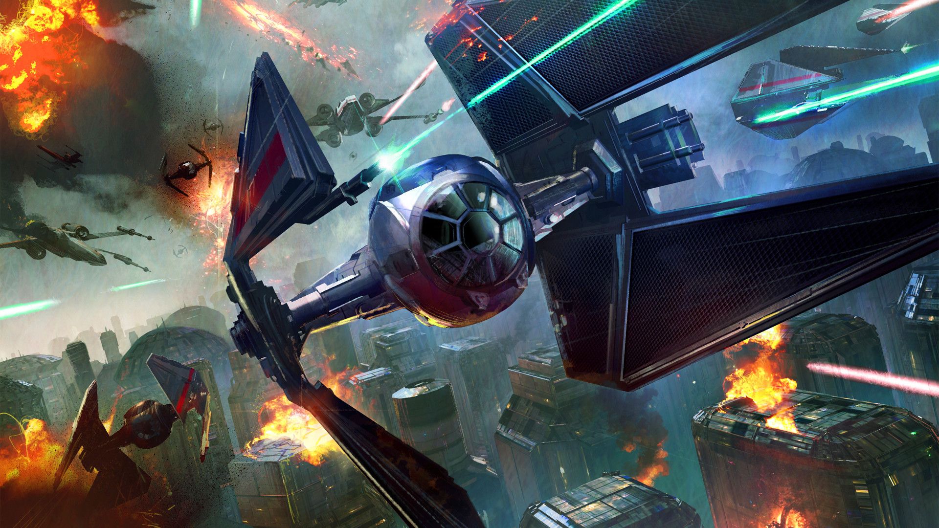 Caccia TIE Star Wars battaglia, 1920x1080 Full HD, Laptop