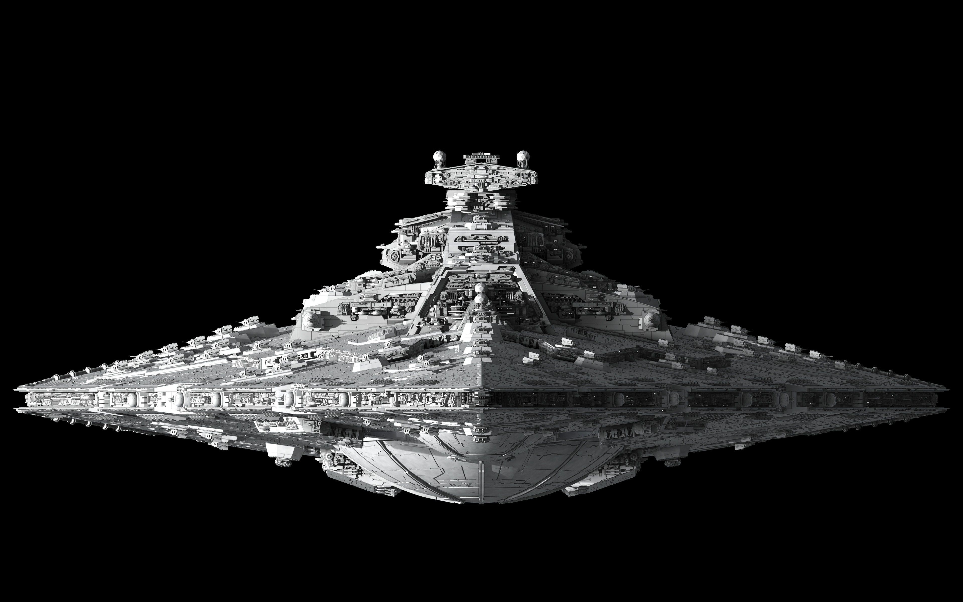 Star Destroyer bianco e nero, 3840x2400 UHD, Monitor 4K