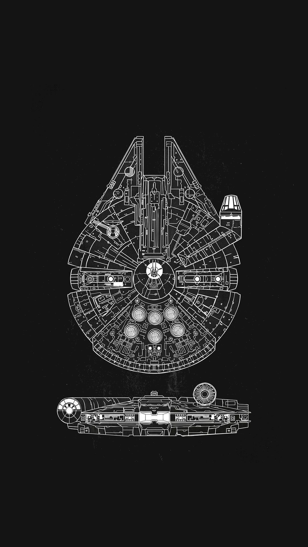 Millennium Falcon schema tecnico, 1080x1920 Full HD Verticale, Smartphone