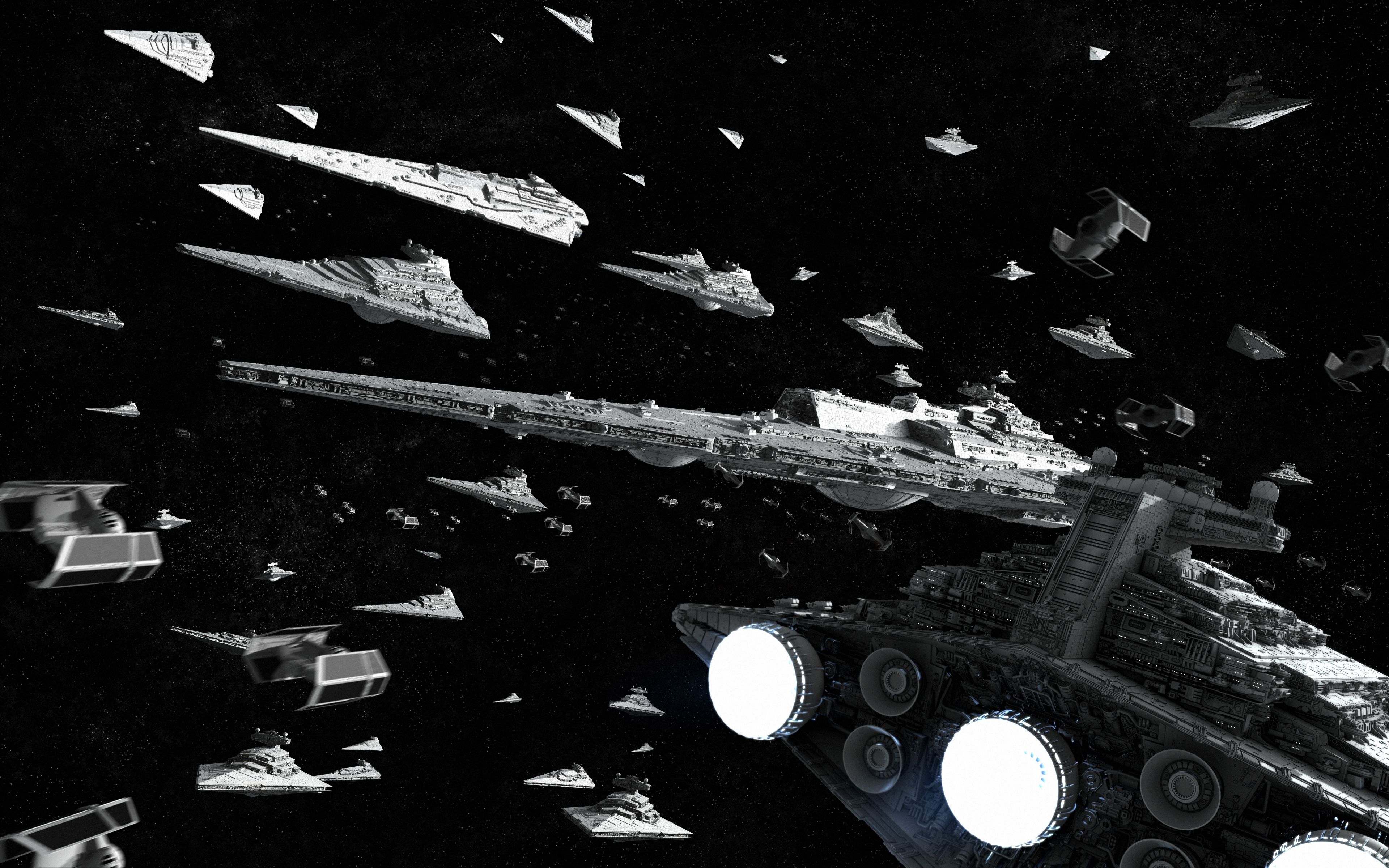 Flotta Star Destroyer nello spazio, The Destroyer, 3840x2400 4K Ultra HD, Monitor 4K