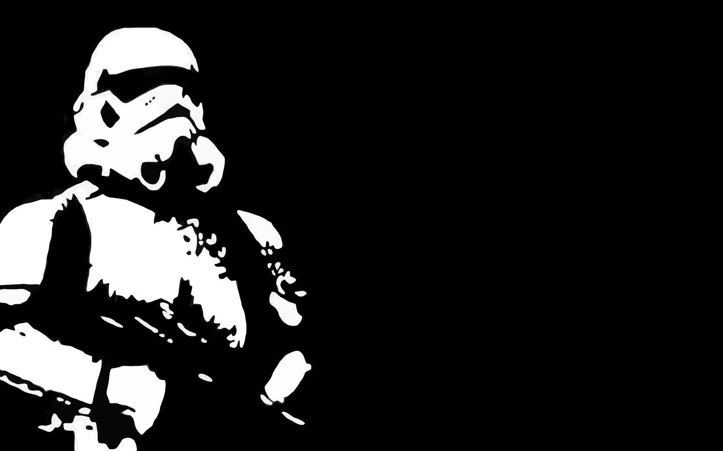 Stormtrooper Star Wars bianco nero, Jedi, 1440x900 HD, Desktop