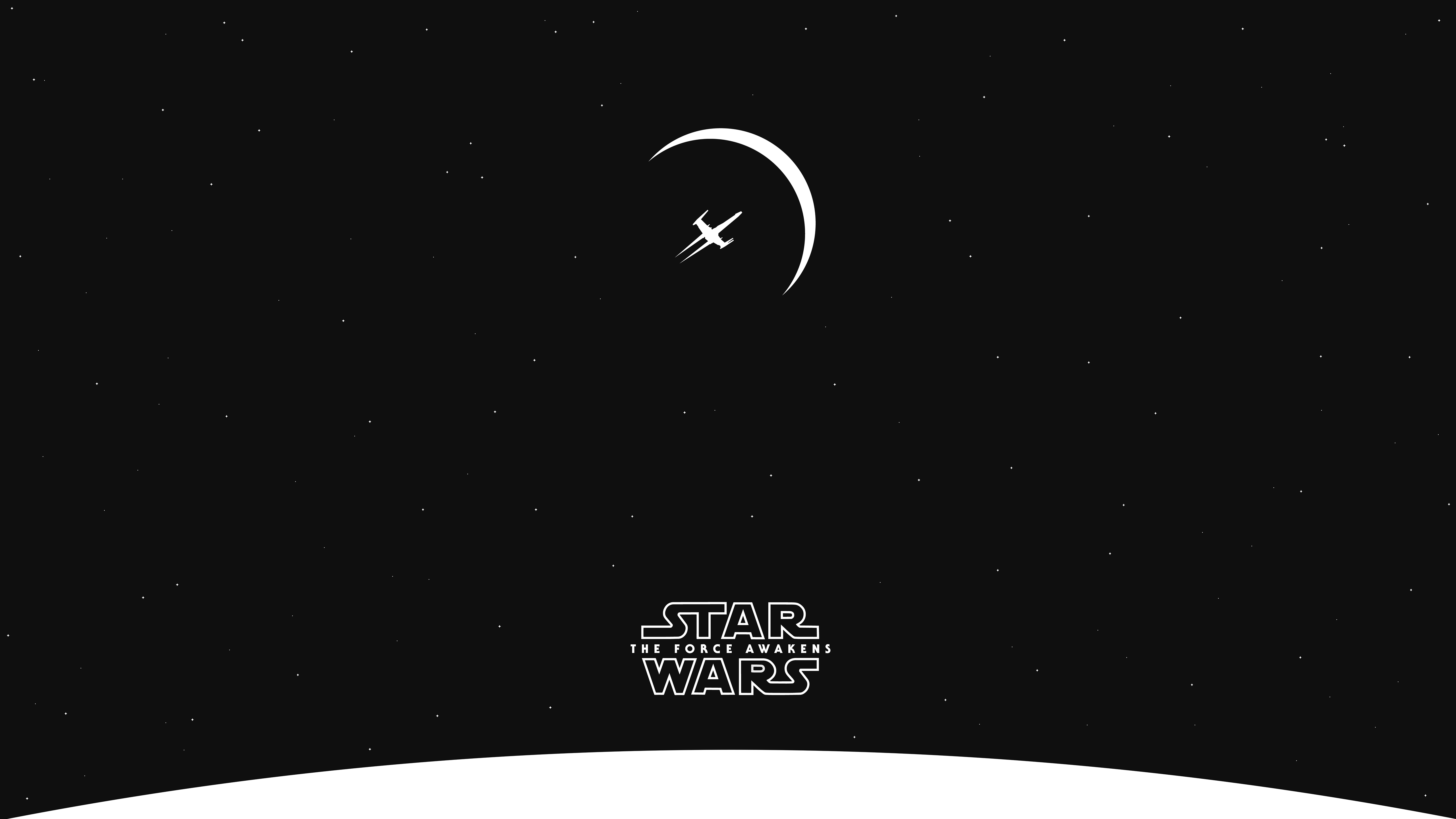 Caccia X-wing luna crescente, 5120x2880 Ultra HD, 4K TV