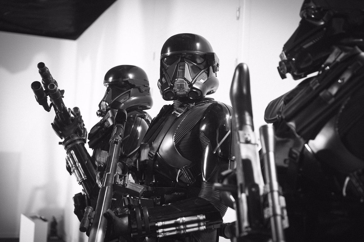 Death Trooper Star Wars bianco nero, 1200x800 HD, Desktop