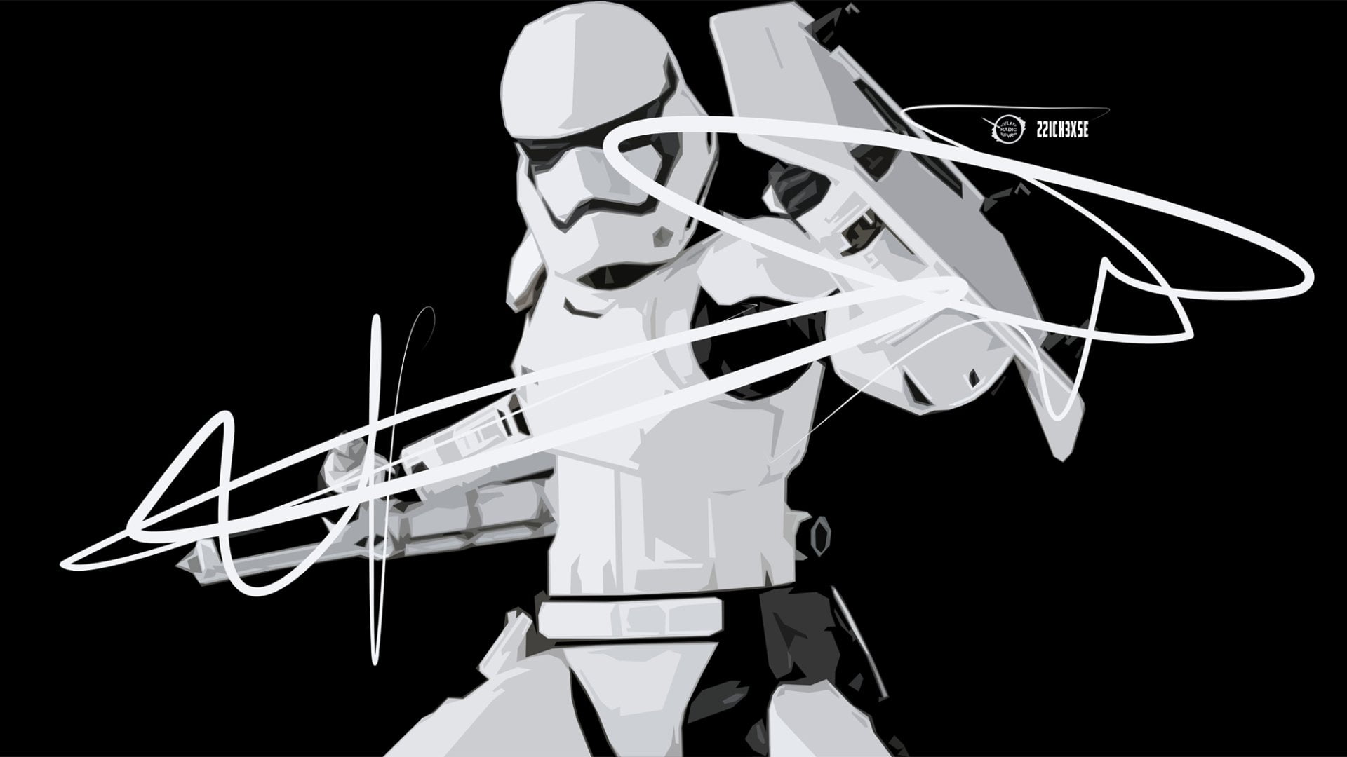 Stormtrooper Star Wars bianco nero, 1920x1080 Full HD 1080p, Desktop