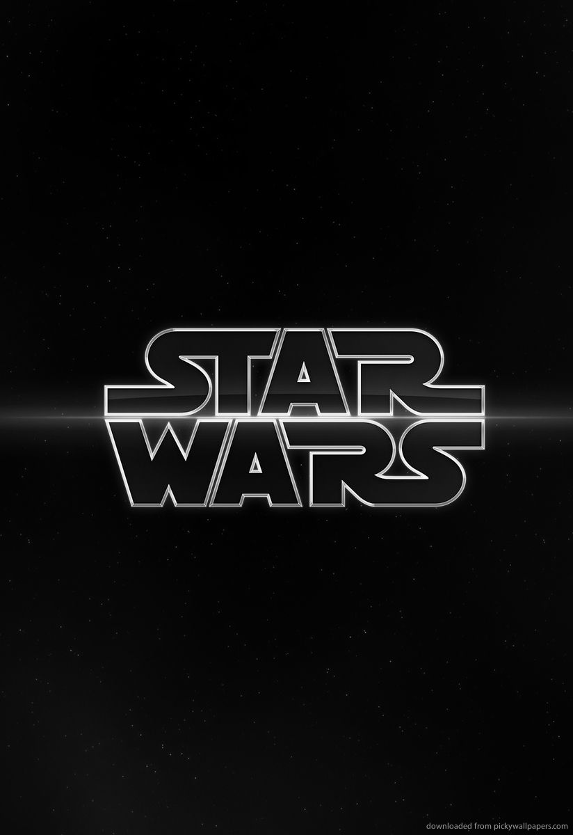 Logo Star Wars bianco nero, 824x1200 Verticale, Telefono