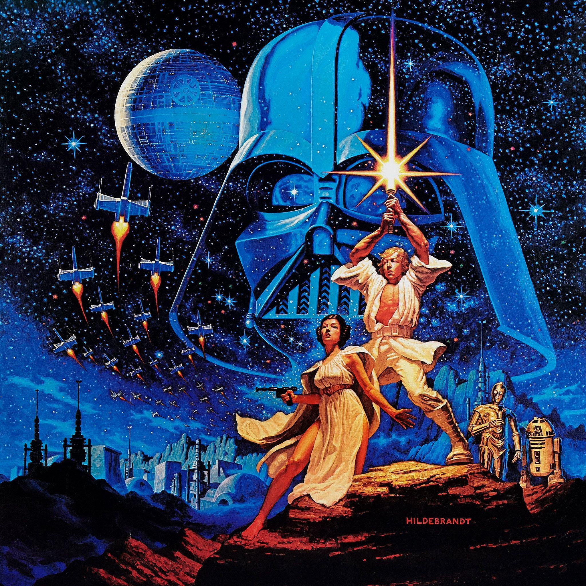 Star Wars poster classico spada laser, 2048x2048 alta risoluzione, Laptop