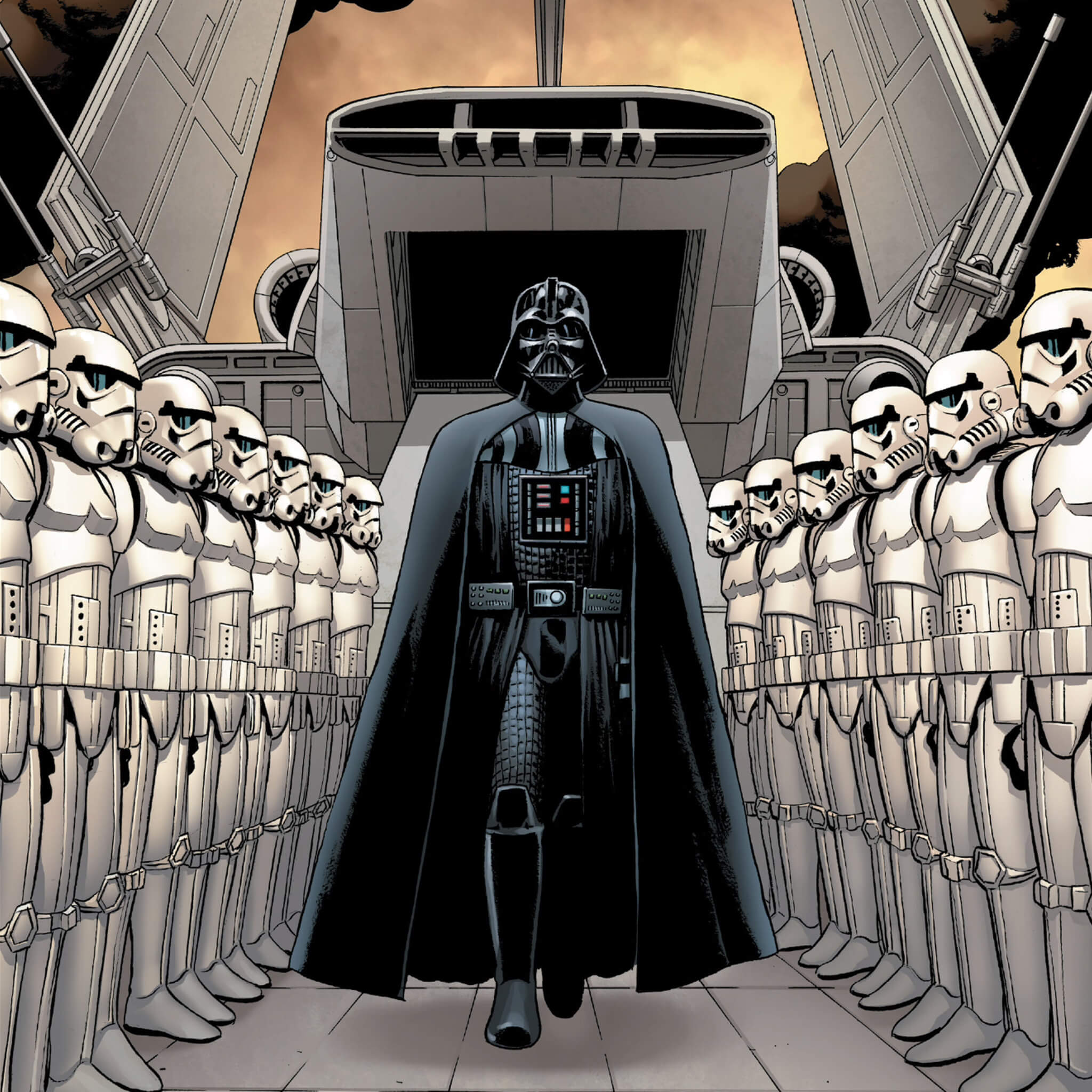 Darth Vader e stormtrooper, 2048x2048 alta risoluzione, Desktop