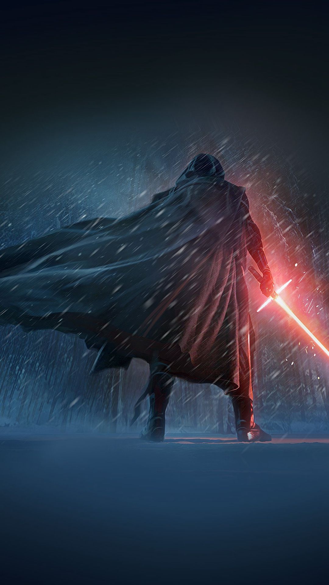 Kylo Ren con spada laser rossa, 1080x1920 Full HD Verticale, iPhone