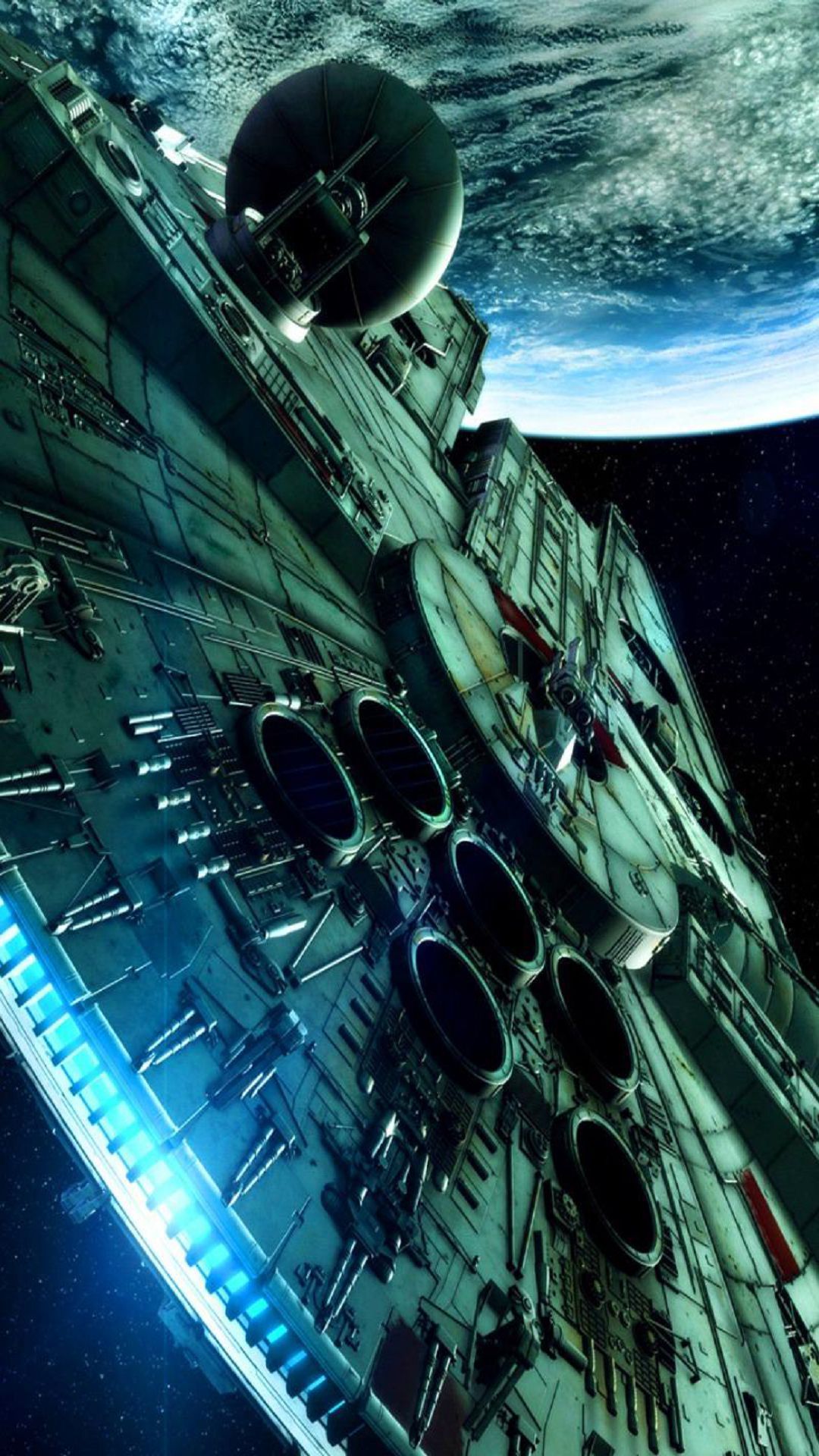 Millennium Falcon nello spazio, 1080x1920 Full HD Verticale, Samsung Galaxy