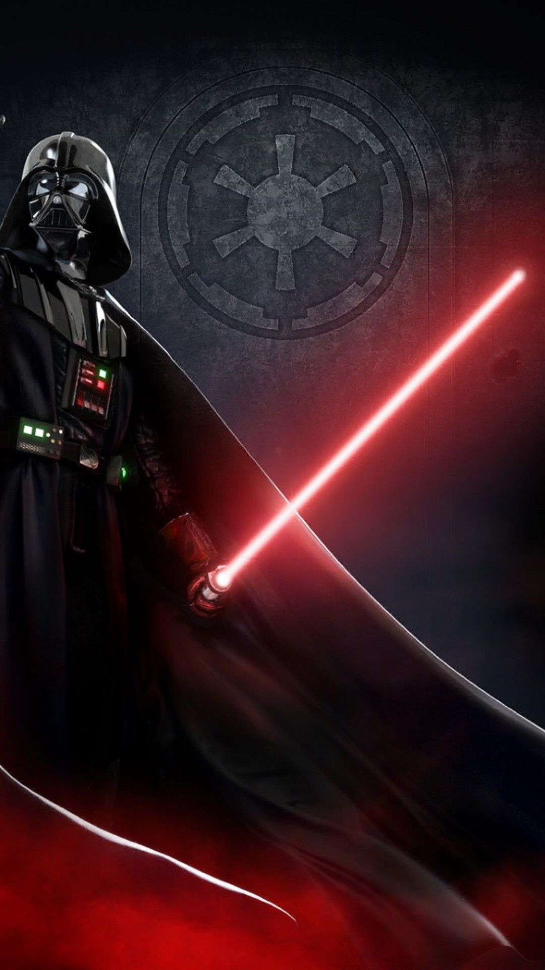 Darth Vader con spada laser rossa, 1080x1920 Full HD Verticale, iPhone