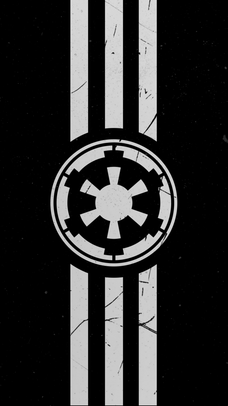 Logo Impero Galattico bianco nero, 750x1334 Verticale, iPhone Plus
