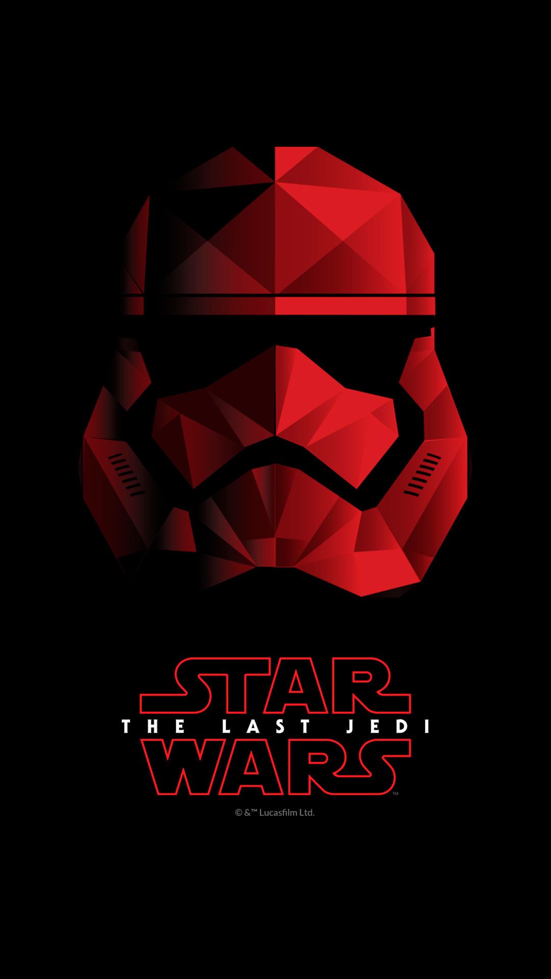 Casco Stormtrooper rosso geometrico, 1080x1920 Full HD Verticale, iPhone Air