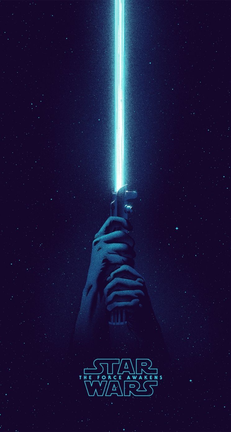 Spada laser blu Star Wars, 744x1392 Full HD Verticale, iPhone