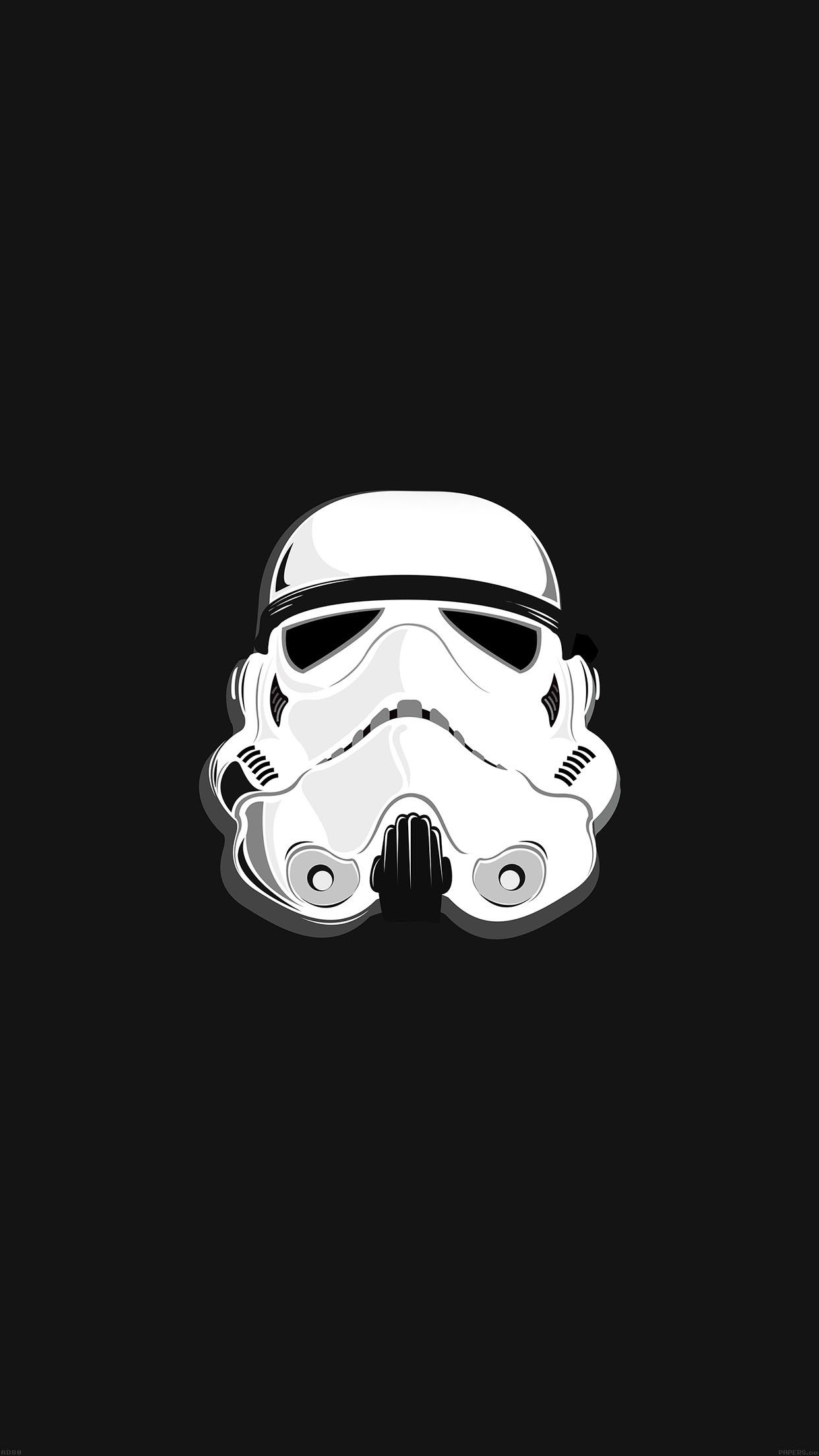 Casco Stormtrooper Star Wars, saga fantascientifica, 1242x2208 Verticale, iPhone Pro Max