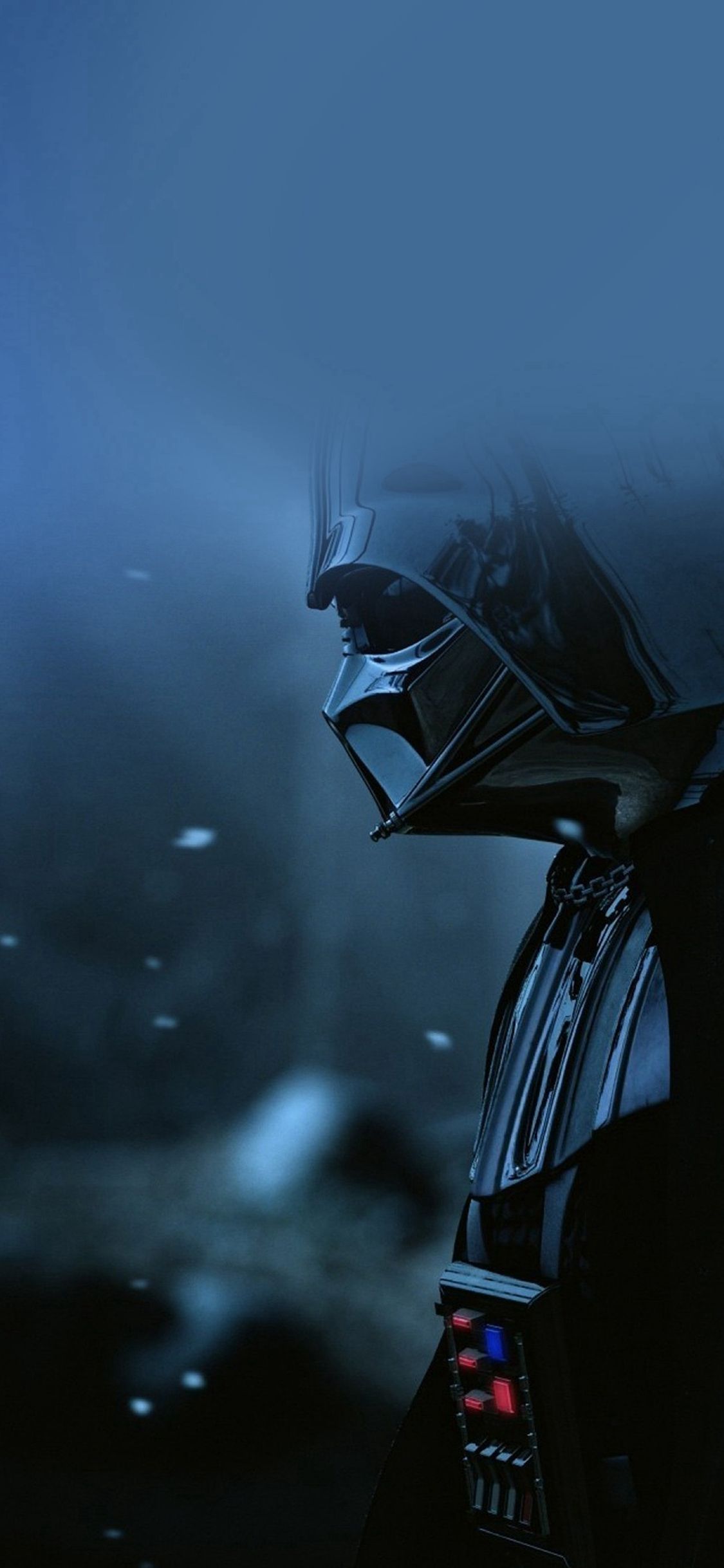Darth Vader profilo blu scuro, 1125x2436 Full HD Verticale, iPhone