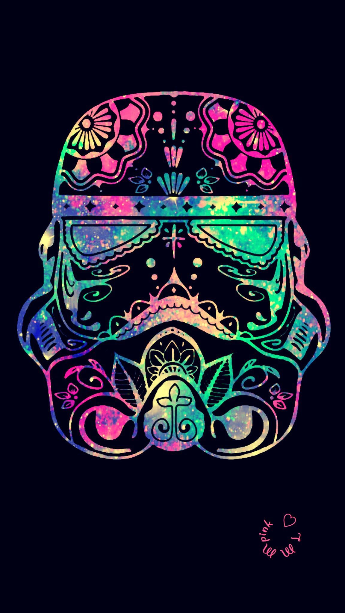 Casco Stormtrooper neon colorato, 1152x2048 Verticale, iPhone Pro Max