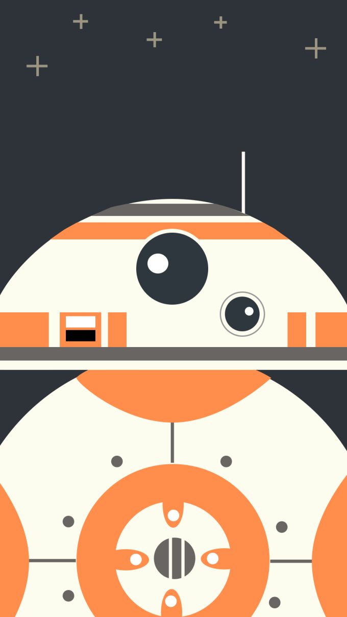 BB-8 minimalista Star Wars, 680x1209 Verticale, iPhone