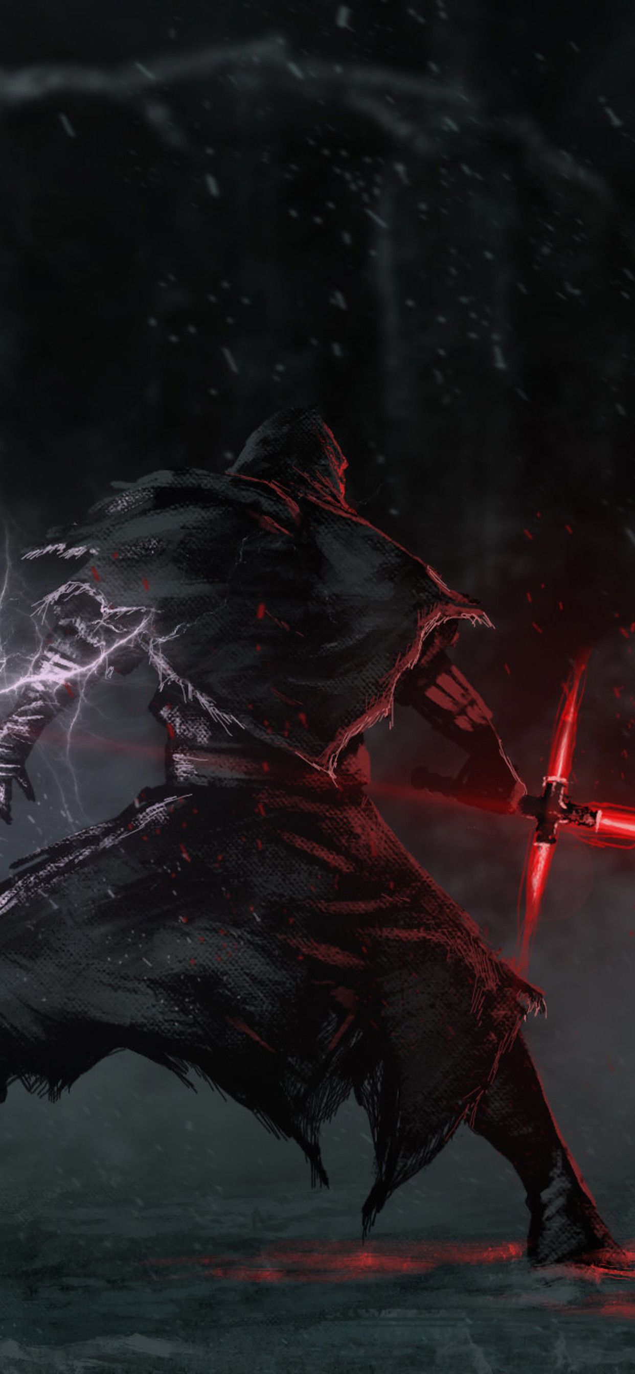 Sith con spada laser rossa, 1242x2688 Verticale, Telefono