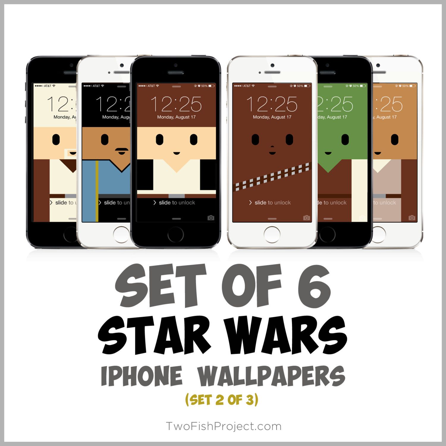 Personaggi Star Wars cartoon iPhone, 1500x1500 HD, Desktop