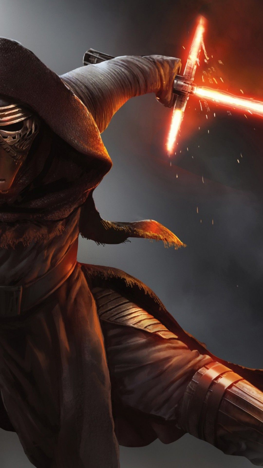 Kylo Ren spada laser rossa, 1080x1920 Verticale, iPhone Plus