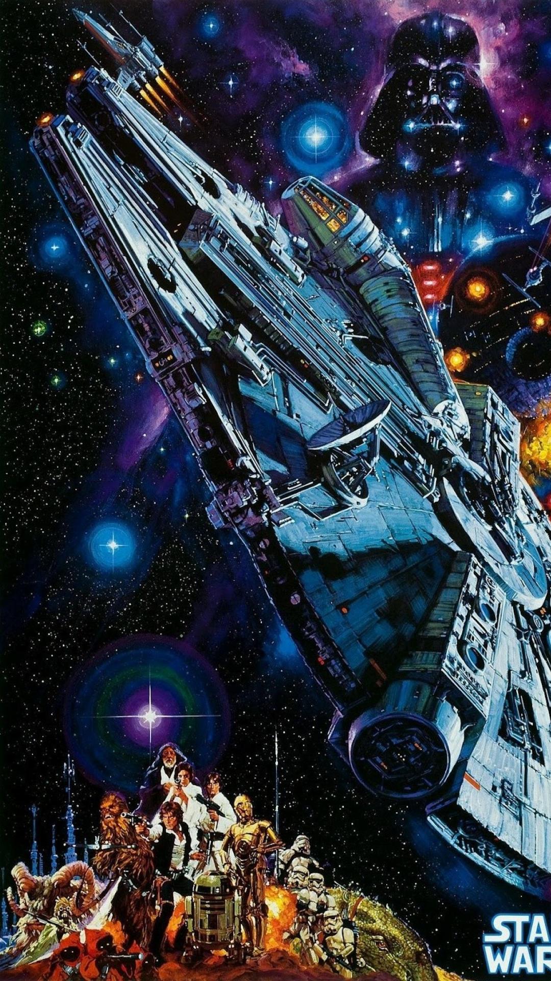 Star Wars Millennium Falcon Darth Vader, 1080x1920 Verticale, Telefono