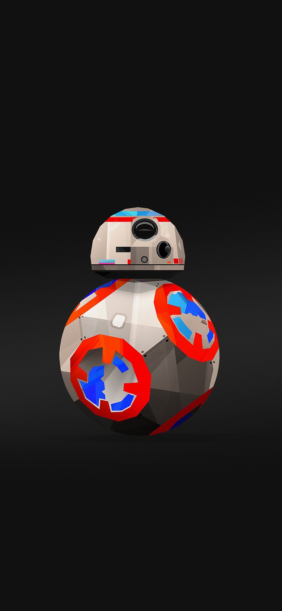 BB-8 droide minimalista Star Wars, 1125x2436 Verticale, iPhone