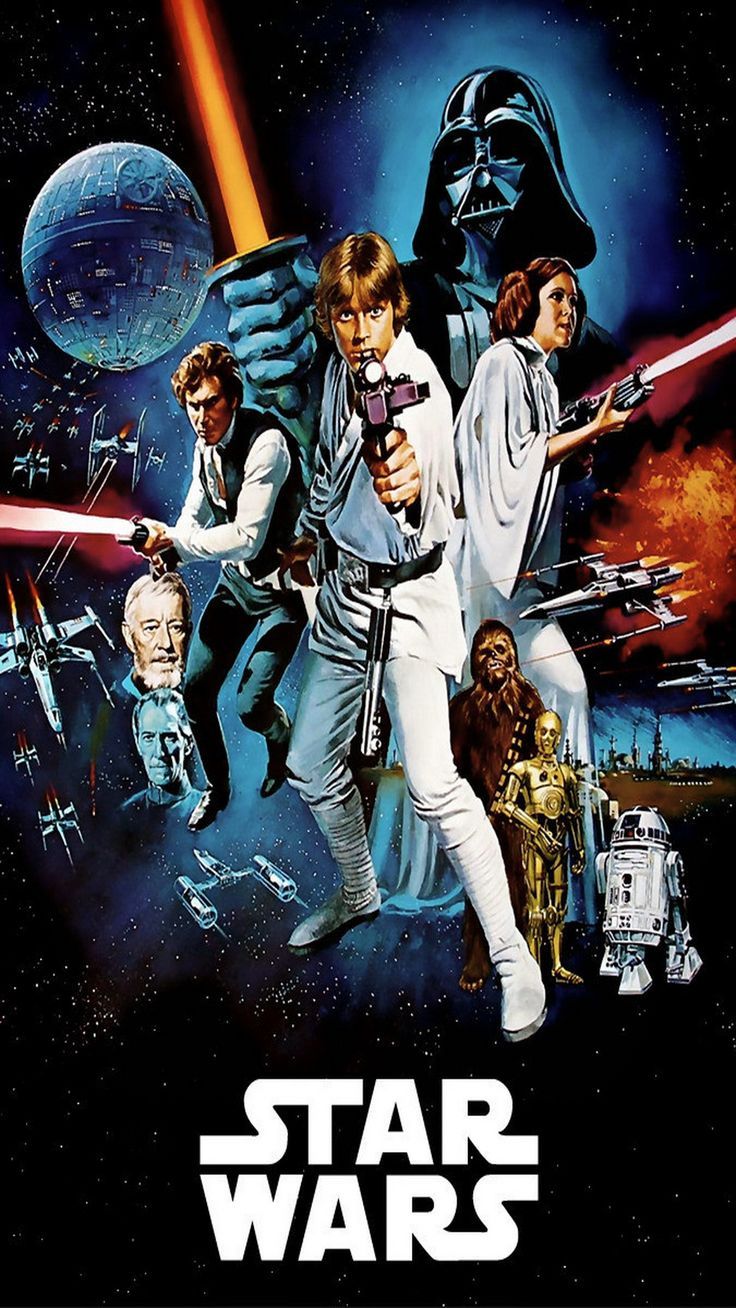 Star Wars poster personaggi classico, 736x1308 Verticale, Mobile