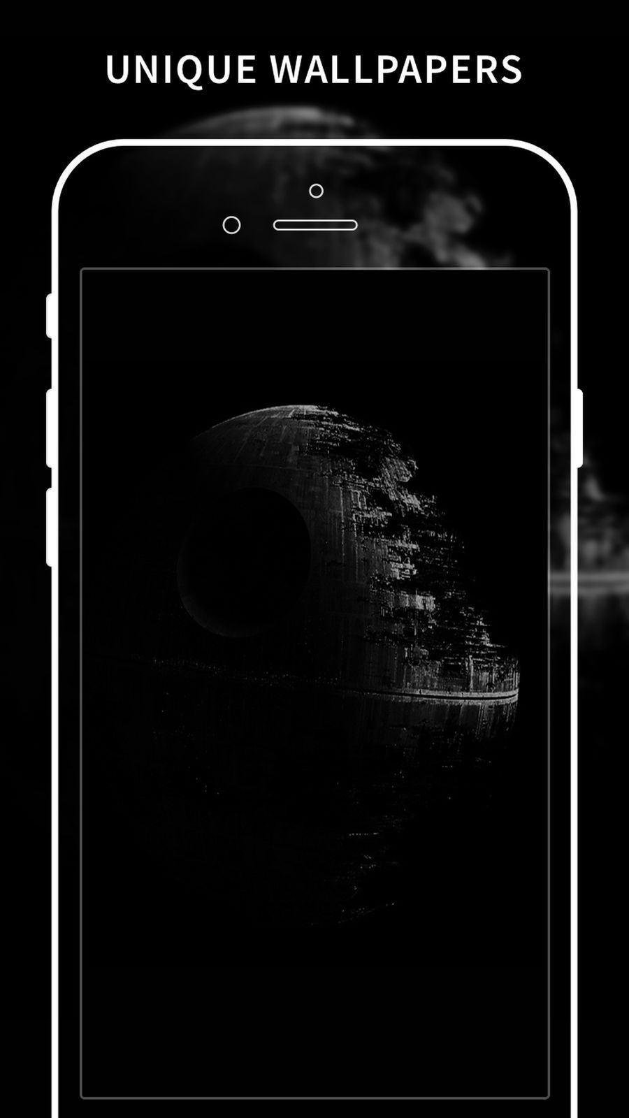 Death Star iPhone app scuro, 900x1600 Full HD Verticale, Realme