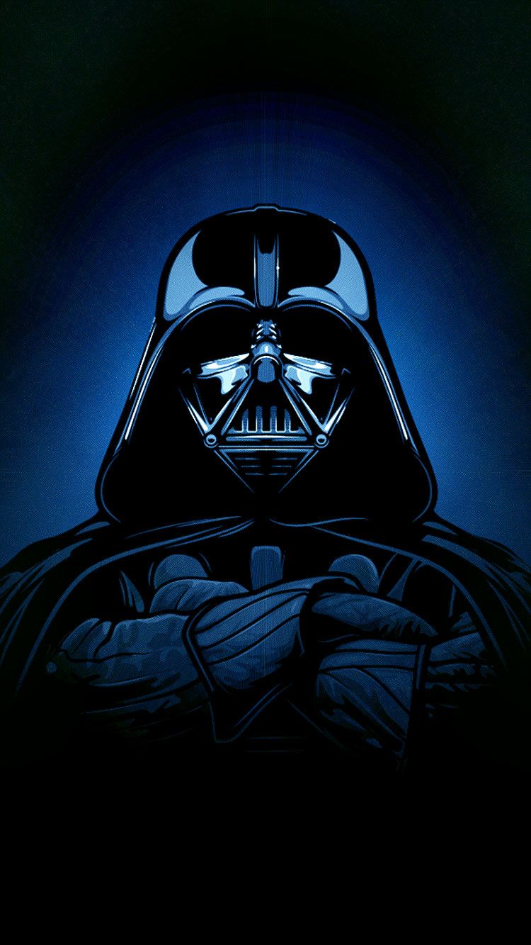 Darth Vader su sfondo blu, 750x1333 Full HD Verticale, iPhone