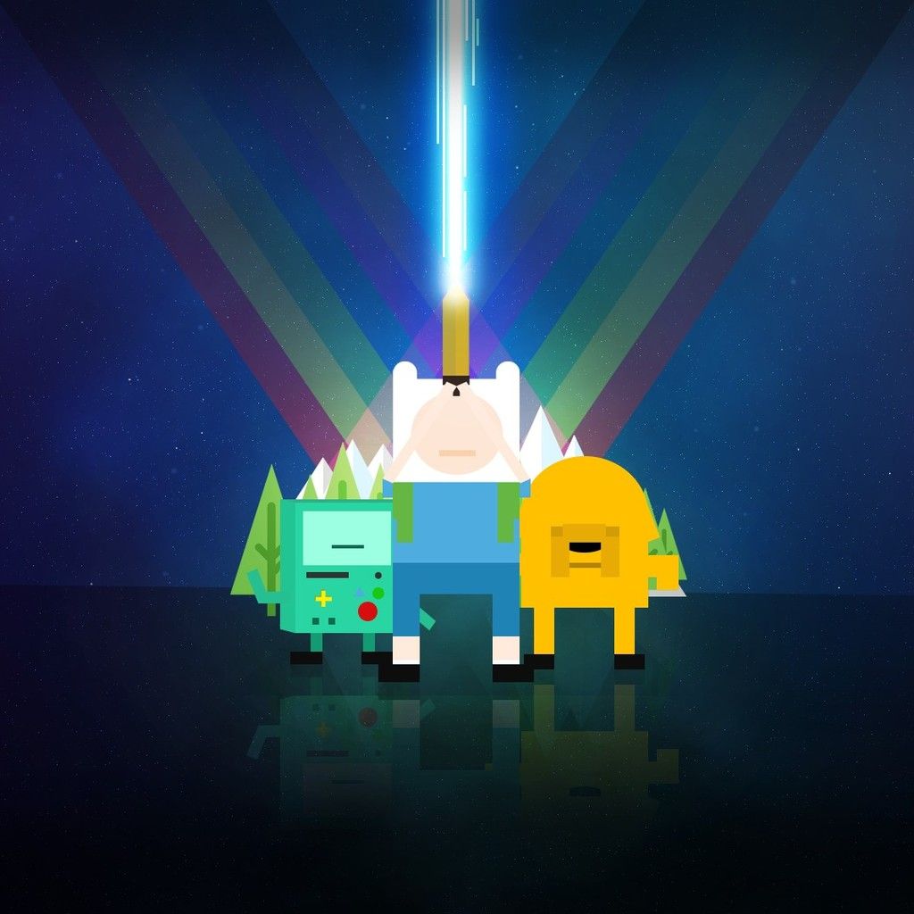 Adventure Time personaggi lightsaber, 1024x1024 HD, Laptop