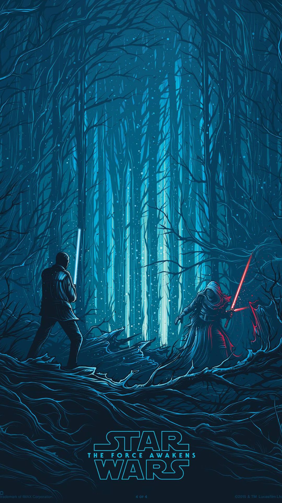 Star Wars duello nella foresta, 1080x1920 Verticale, Samsung Galaxy