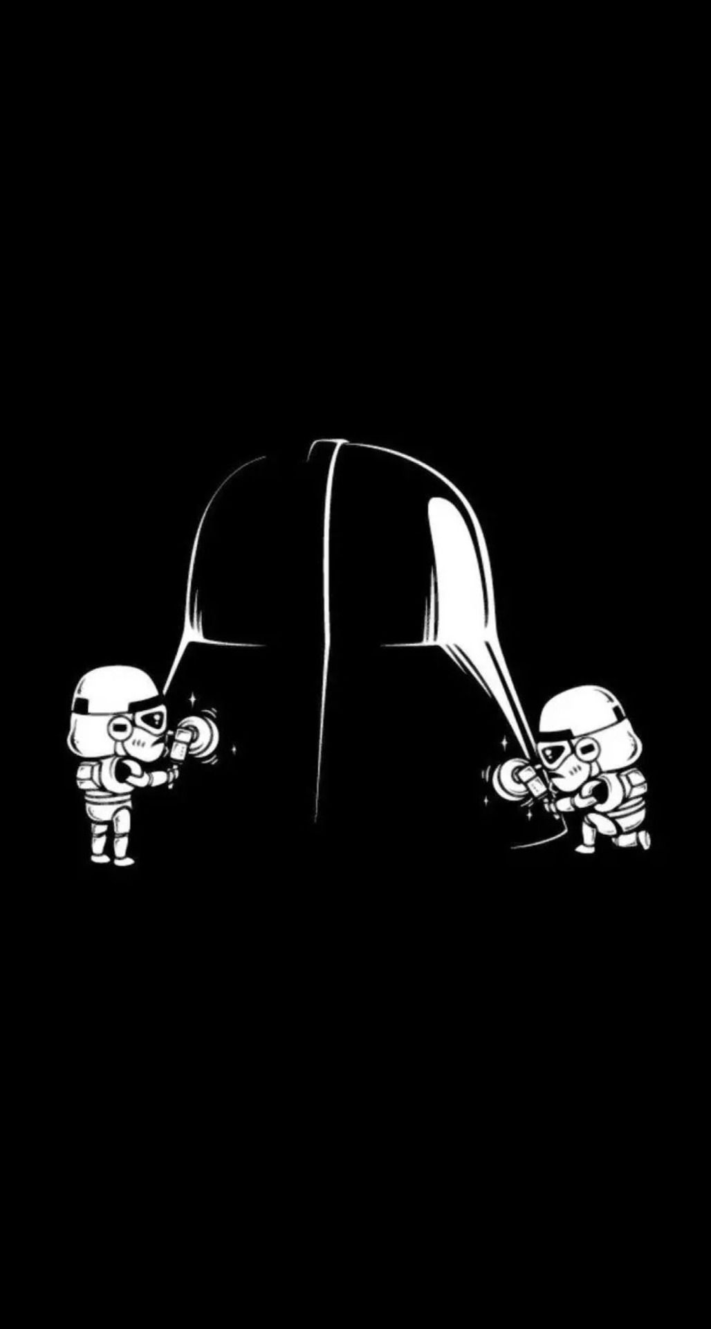 Darth Vader e Stormtrooper minimalisti, 1028x1920 Verticale, iPhone Pro Max
