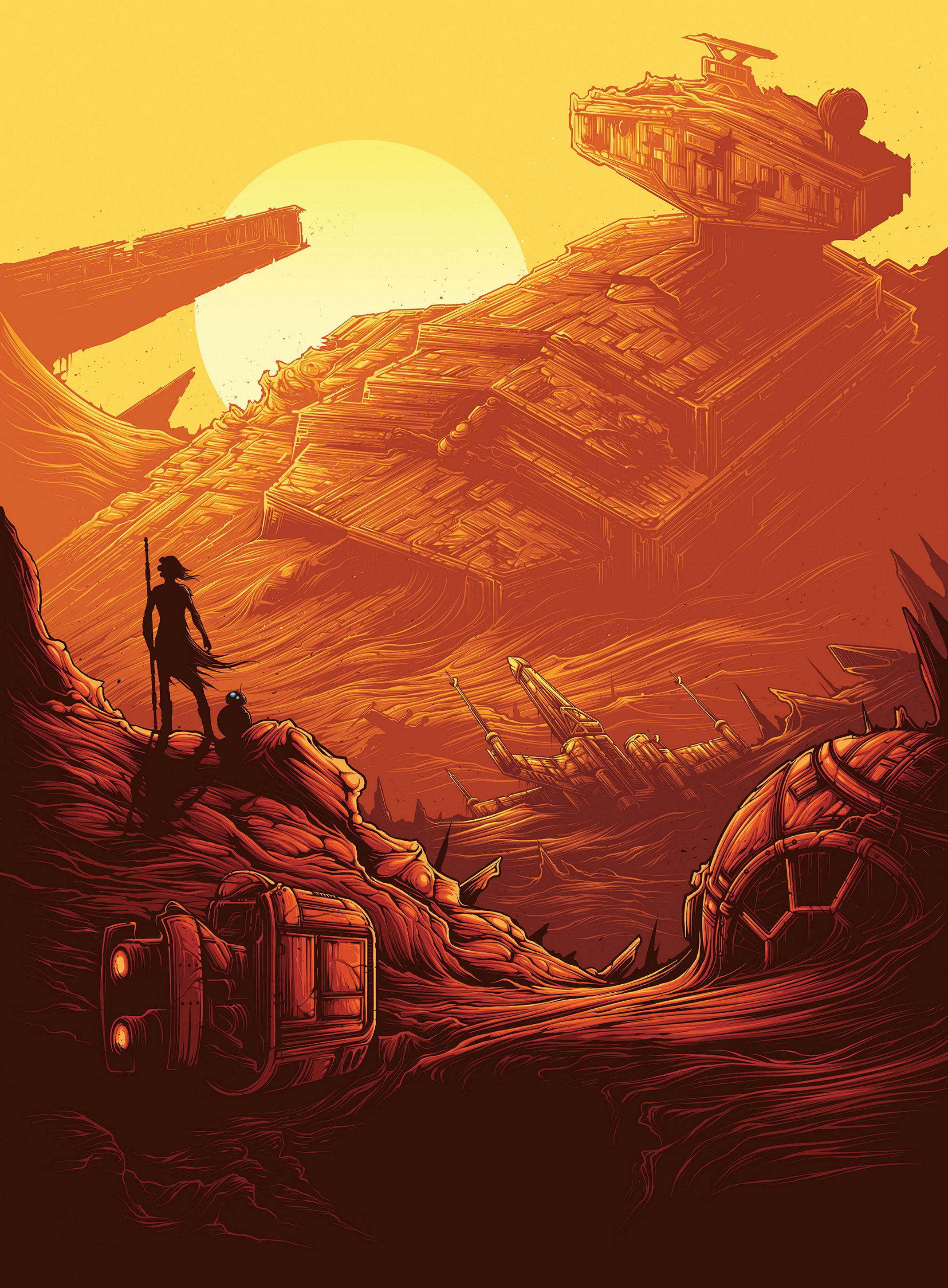 Rey deserto Star Wars minimal, saga fantascientifica, 2137x2905 Full HD Verticale, iPhone Pro