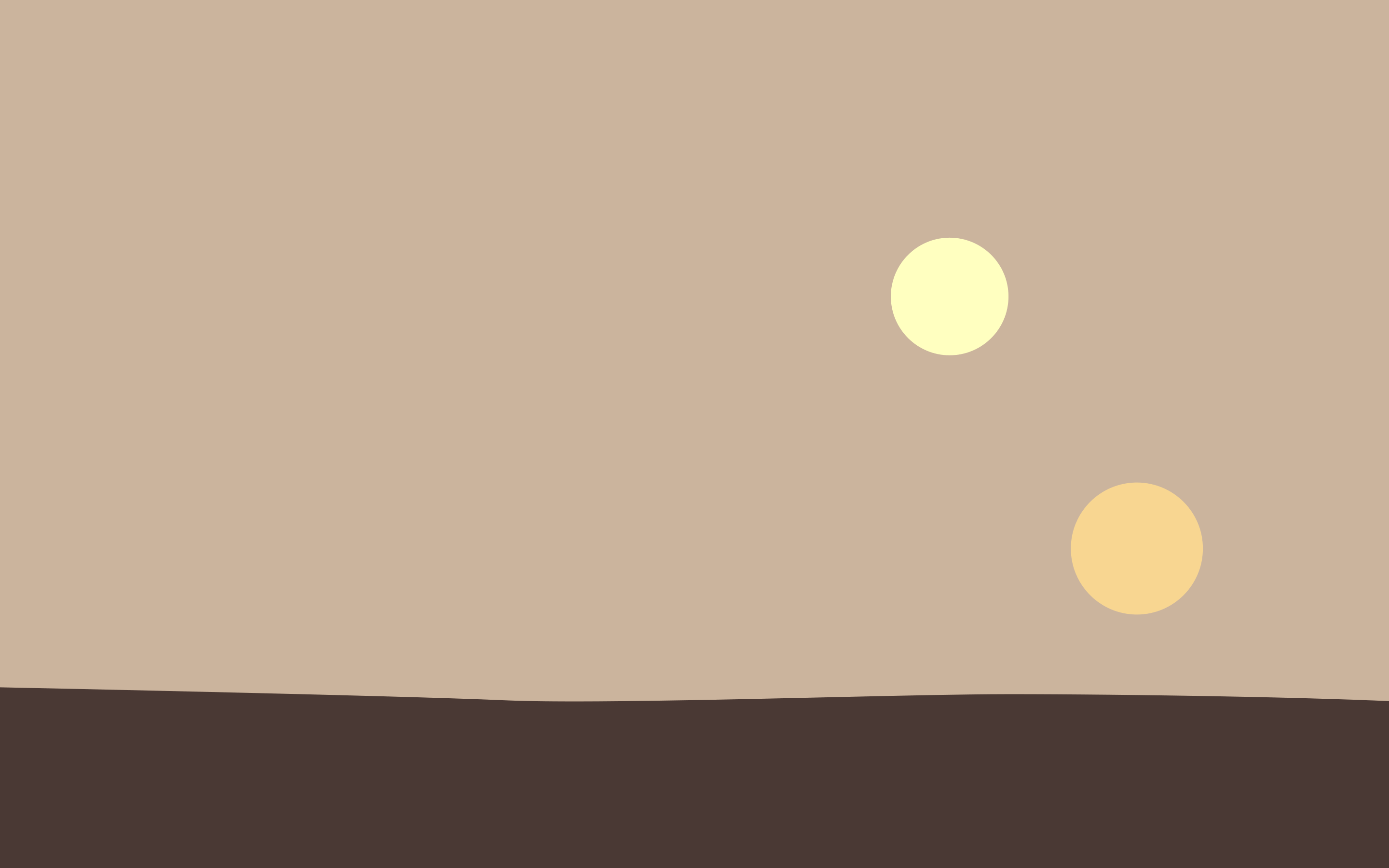 Tatooine minimalista due soli, 2880x1800 2K, MacBook Pro