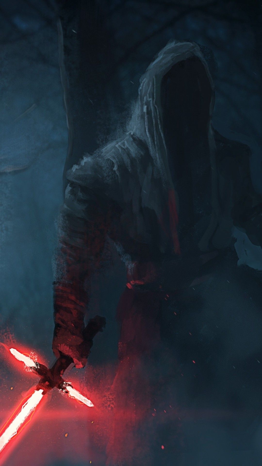 Kylo Ren spada laser rossa, 1080x1920 Verticale, iPhone Pro
