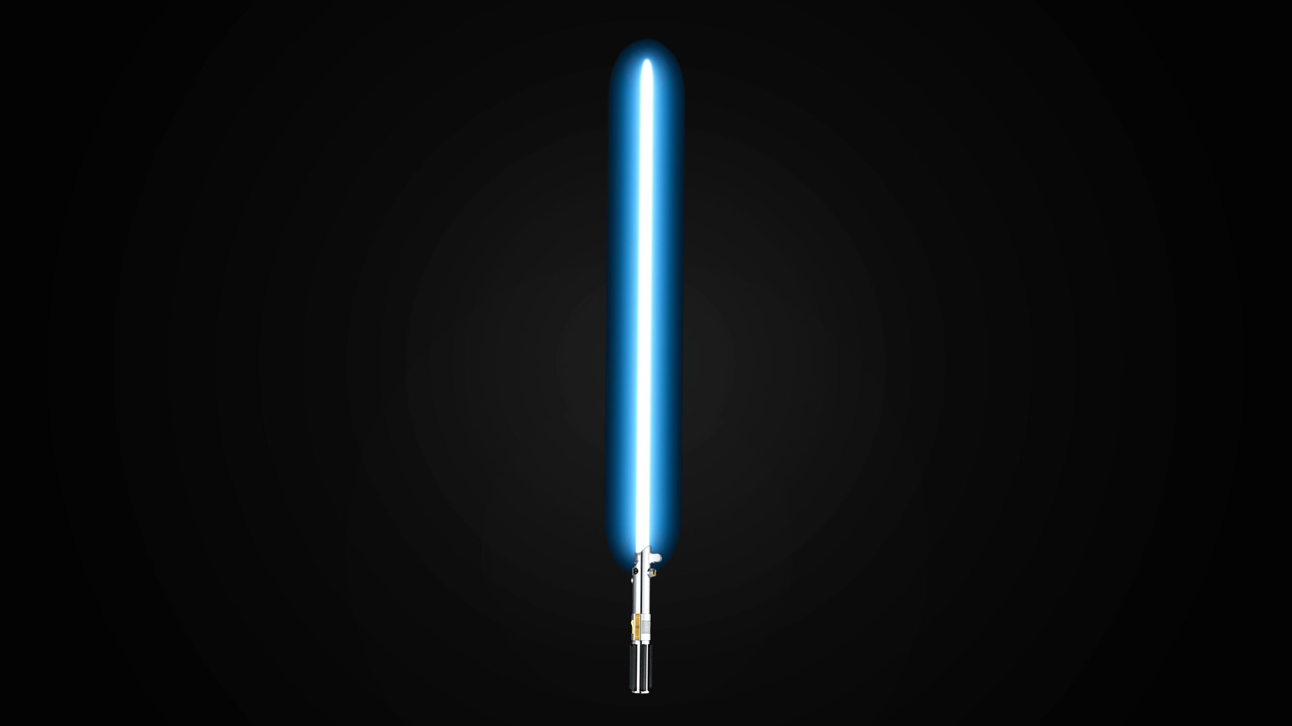 Spada laser blu minimalista, 2560x1440 QHD, Laptop